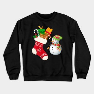 Christmas  Snowmen With Shocks Crewneck Sweatshirt